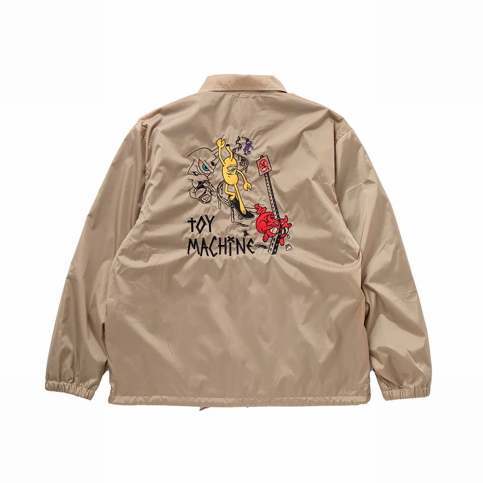 y TOYMACHINE / ERIC FOUNTAIN ART COACH JACKET / KHAKI z gC}V[ gC}@AE^[ R[` WPbg XP[g{[h XP{[ J[L x[W