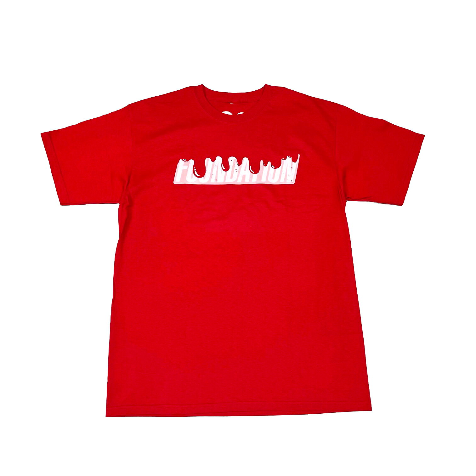 y FOUNDATION / F DRIP TEE / RED z t@f[V  TVc bh  XP[g{[h