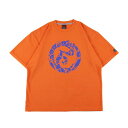 【 ROLLING CRADLE / CLASH LOGO PIGMENT TEE / ORANGE 】 ローリングクレイドル ロリクレ 半袖 Tシャツ ピグメント ウォッシュ加工 オレンジ(4)
