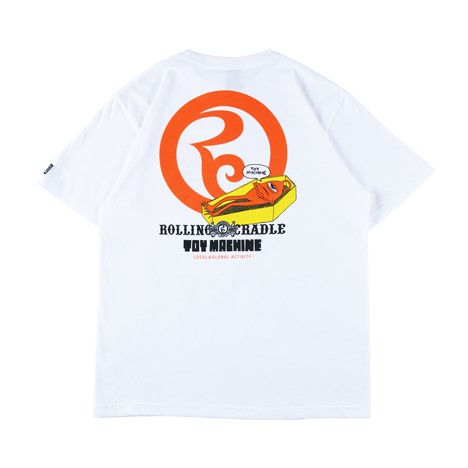 【 ROLLING CRADLE / RC × TOY MACHINE RC COFFIN TEE / WHITE 】 ローリングクレイドル ロリクレ トイマシーン 半袖 Tシャツ ホワイト 白