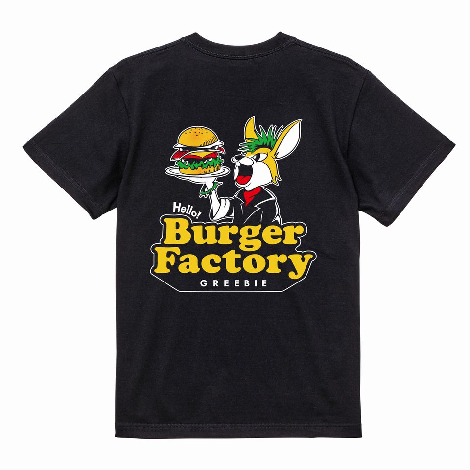 y Greebie / Burger Factory ~ Greebie S/S Tee 2 / BLACK z@O[r[@o[K[t@Ng[ no[K[ TVc  ubN  