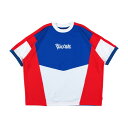 【 ROLLING CRADLE / SWITCHING TEE / BLUE - RED 】 ローリングクレイドル ロリクレ 半袖 Tシャツ 切替 オーバーシルエット ブルー 青 レッド 赤