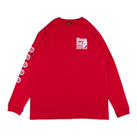 y ROLLING CRADLE / RC~DOMDOM DAISUKI LONG SLEEVE / RED z [ONCh N  TVc bh  DOMDOM HAMBURGERhhno[K[