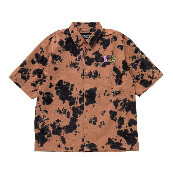 y TOYMACHINE / TIE DYE SS LOOSE SHIRTS / LT BROWN z gC}V[  Vc uE  ^C_C Ch [Y XP[g{[h