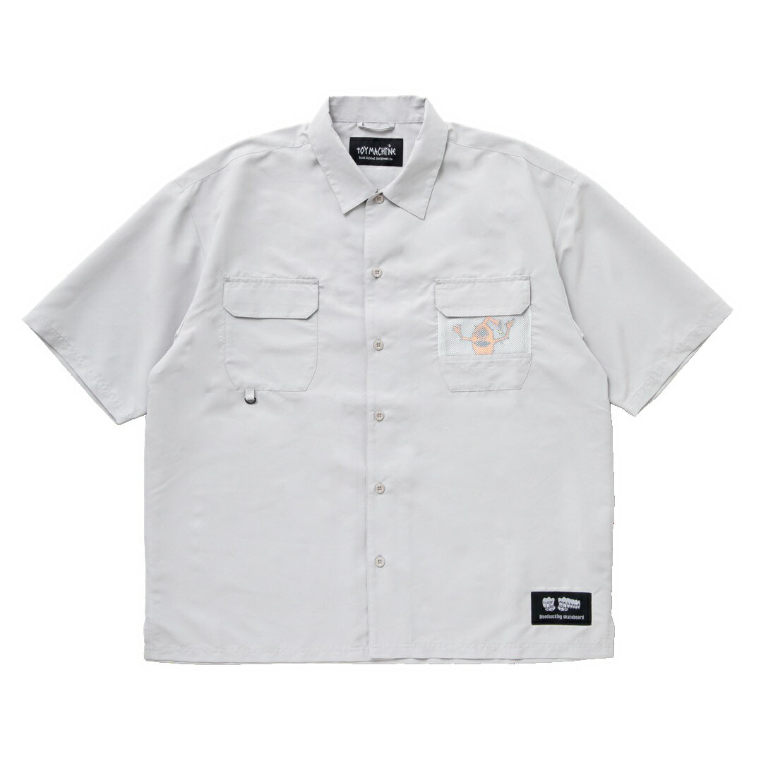 y TOYMACHINE / SECT MESH POCKET MINI RIP STOP WORK SHIRTS / LT GRAY z gC}V[  Vc [NVc bvXgbv O[ D Ch [Y XP[g{[h