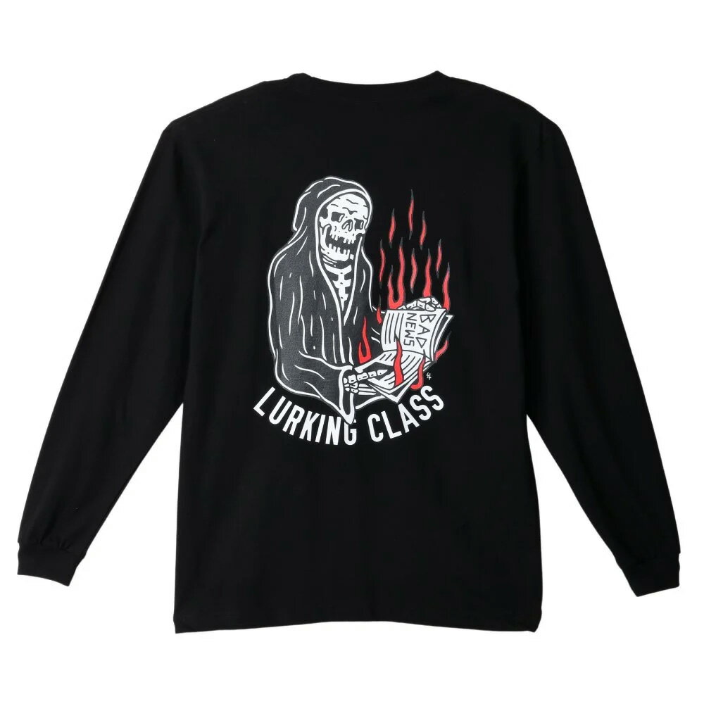 OHCA clothingŷԾŹ㤨֡ LURKING CLASS / BAD NEWS L/S TEE / BLACK  顼󥰥饹 顼 Ĺµ T T ֥å ȥ꡼ȥ֥ Ĺµȥåץ Хåץ Ĺt Ĺµt  100% եåT TפβǤʤ6,380ߤˤʤޤ