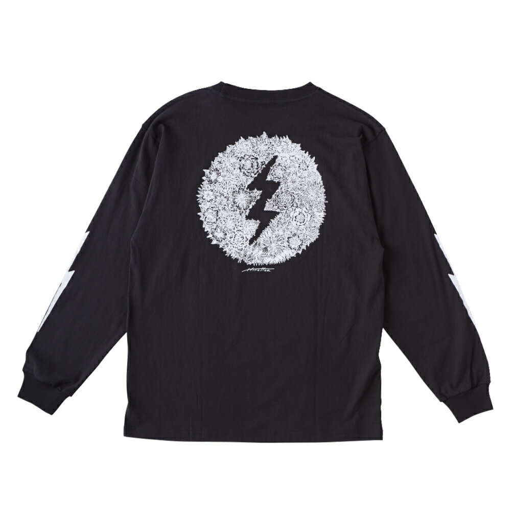 【 ELECTRIC × HIROTTON / BOTANICAL MONOTONE L/S TEE / BLACK 】 エレクトリック ヒロットン 長袖 Tシャツ ロングスリーブ ロンT ブラック 黒 スノーボード スケートボード スケボー サーフィン ゴルフ フィッシング