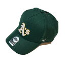 【 '47 / OFFSIDE Chain Stitch Athletics / DARK GREEN 】 フォーティーセブン ベースボール キャップ MLB アスレチックス チェーンステッチ ウール カーブバイザー ダークグリーン グリーン 緑