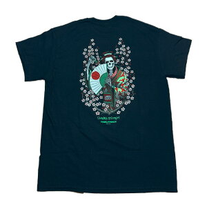 【 POWELL PERALTA / SAKURA YOSOZUMI SAMURAI S/S TEE / BLACK 】 パウエル 四十住さくら 半袖 Tシャツ スカル ドクロ 桜 ブラック 黒 スケボー スケートボード