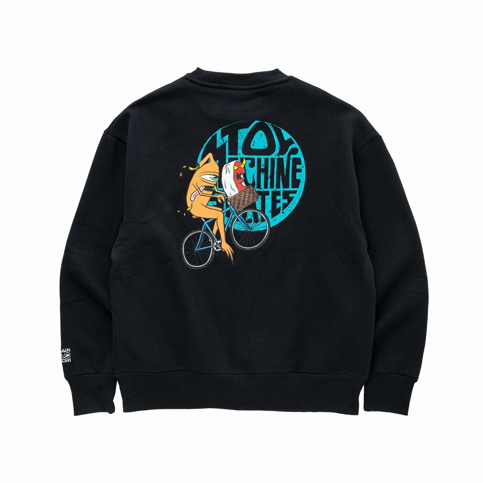 【 TOY MACHINE / BIKE SECT SWEAT CREW / BLACK 】 トイマシーン スウェット トレーナー クルーネック..