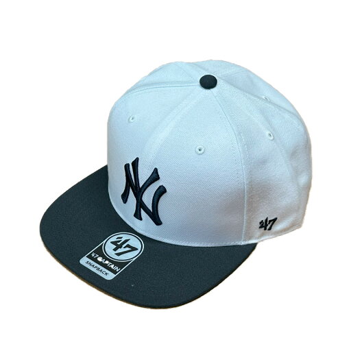 【 '47 / CAPTAIN Yankees Two tone / WHITE × NAVY】 フォーティーセブン ベースボール キャップ MLB ヤンキース フラットバイザー スナップバック 2トーン ホワイト 白 ネイビー ダークネイビー 紺 【 '47 / CAPTAIN Yankees Two tone / WHITE × NAVY】 フォーティーセブン ベースボール キャップ MLB ヤンキース フラットバイザー スナップバック 2トーン ホワイト 白 ネイビー ダークネイビー 紺