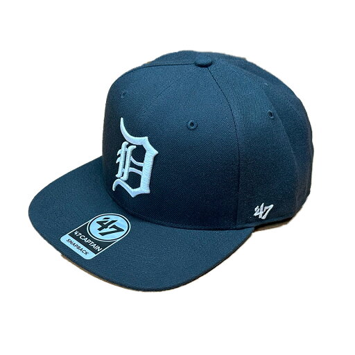 【 '47 / CAPTAIN Tigers / NAVY 】 フォーティーセブン ベースボール キャップ MLB タイガース フラットバイザー スナップバック ネイビー ダークネイビー 紺 【 '47 / CAPTAIN Tigers / NAVY 】 フォーティーセブン ベースボール キャップ MLB タイガース フラットバイザー スナップバック ネイビー ダークネイビー 紺