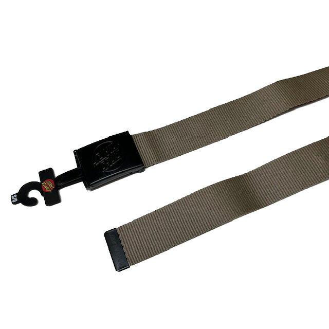 【 SANTA CRUZ / OPUS DOT BELT / COYOTE 】サンタクルーズ ベルト ガチャベルト GIベルト ブラウン 茶 スケートボード