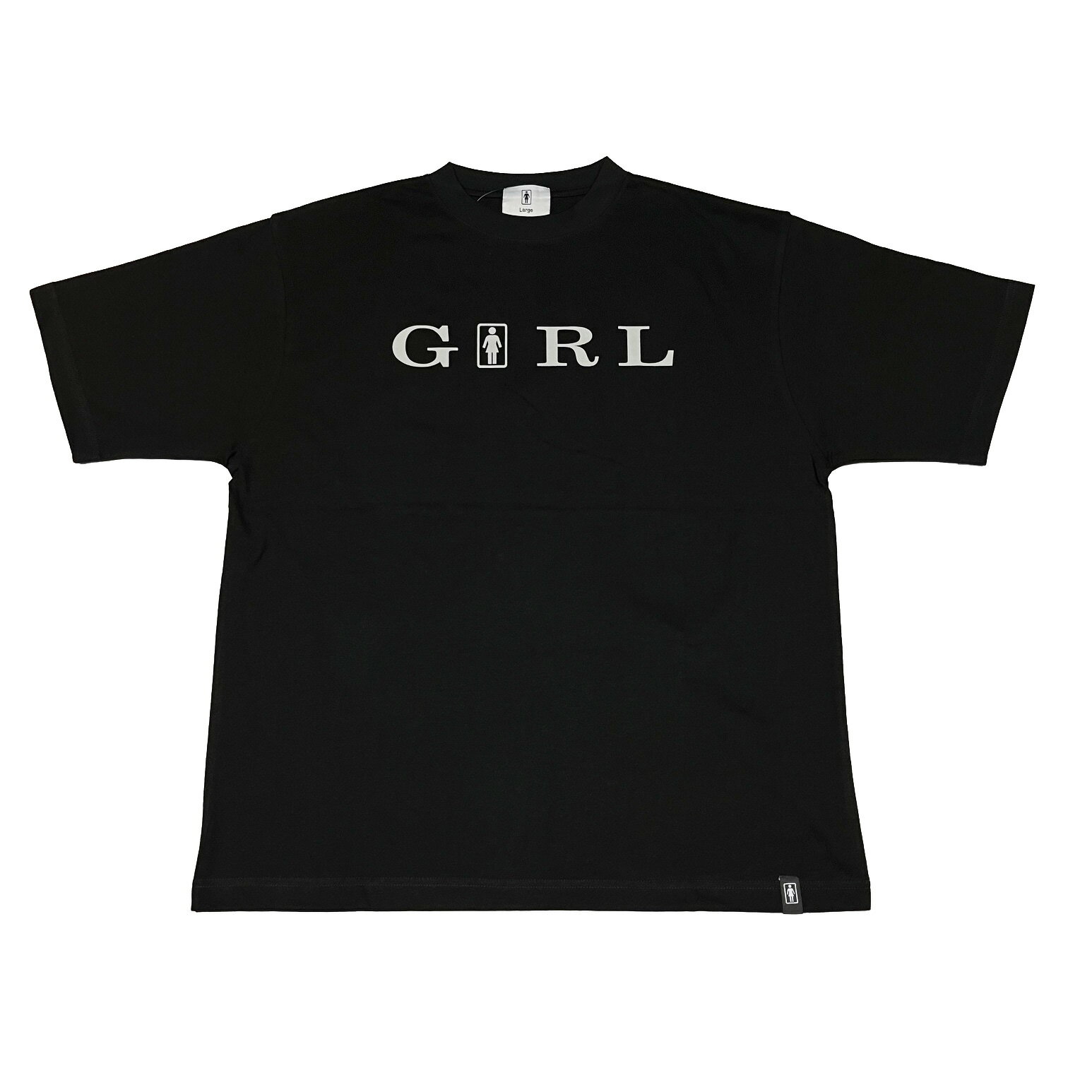 【 GIRL / SERIF S/S TEE / BLACK 】 ガール 半袖 Tシャツ ブラック 黒 スケートボード