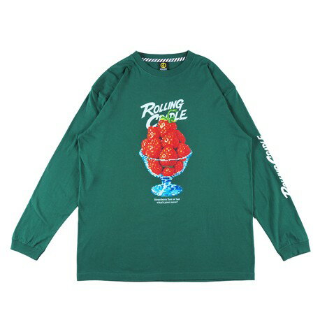【 ROLLING CRADLE / STRAWBERRY LONGSLEEVE / GREEN 】ローリングクレイドル ロリクレ 長袖 Tシャツ グリーン 緑