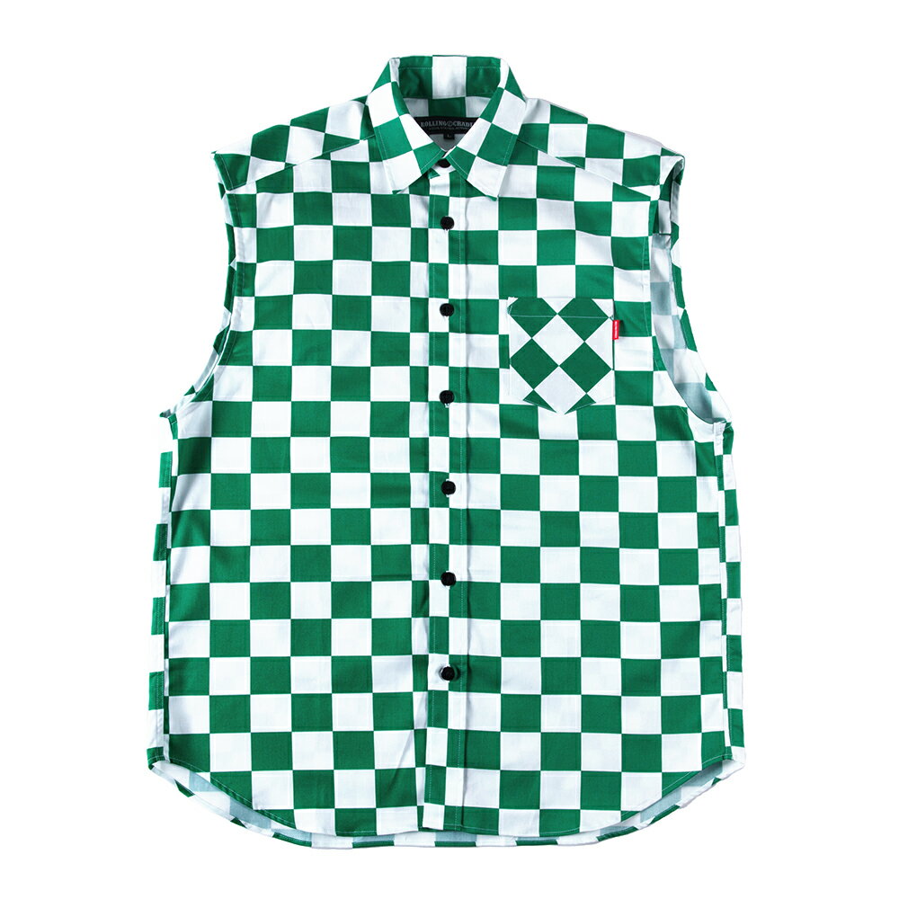 y ROLLING CRADLE / SLEEVELESS CHECKER SHIRT / GREEN z@[ONCh@N@m[X[u@`FbNVc@xXg@`FbJ[@zCg@@O[@΁@