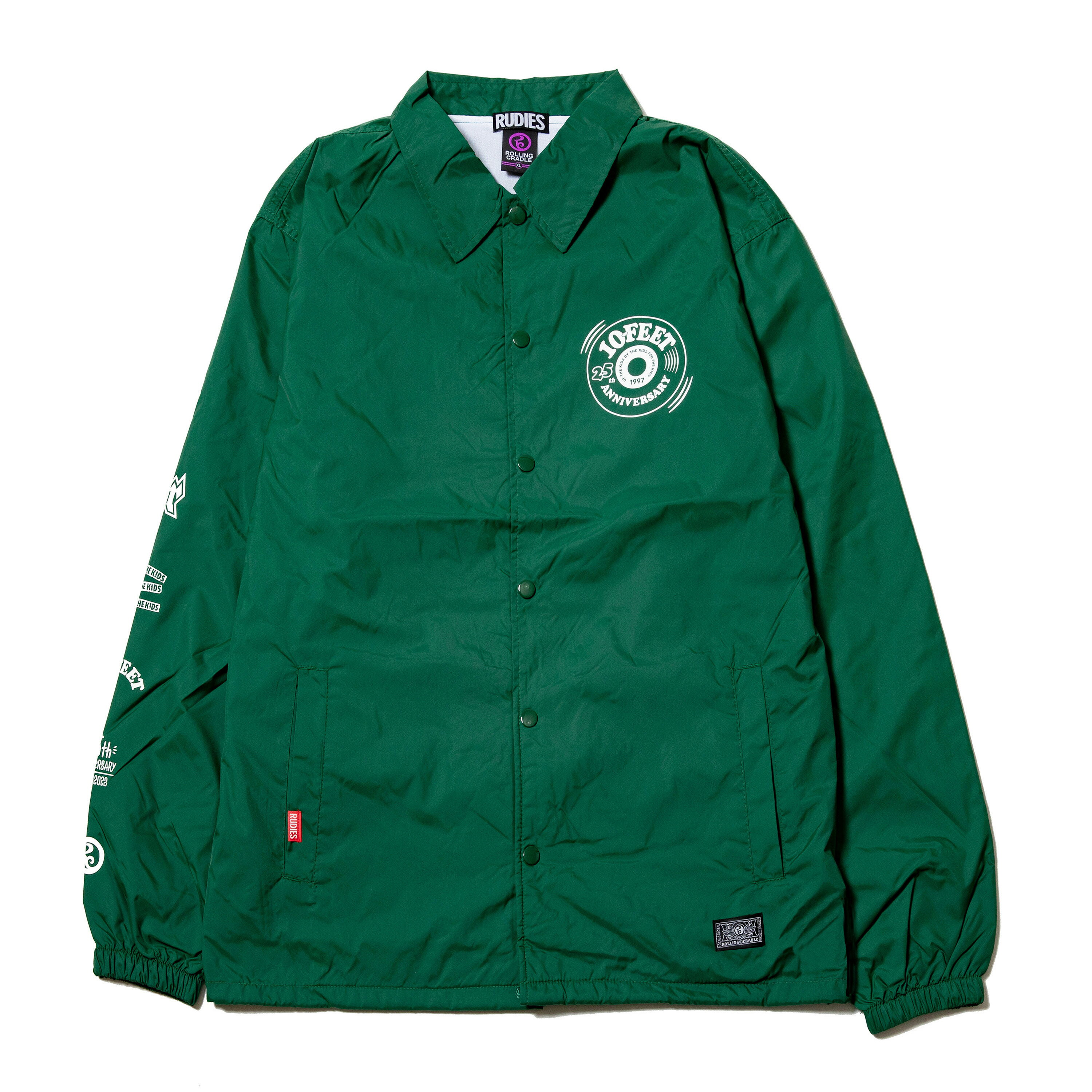 【 ROLLING CRADLE / 10-FEET 25th ANNIVERSARY TRIPLE COLLABORATION. COACH JACKET / GREEN 】　ローリングクレイドル　ロリクレ　コーチジャケット　グリーン　緑　送料無料