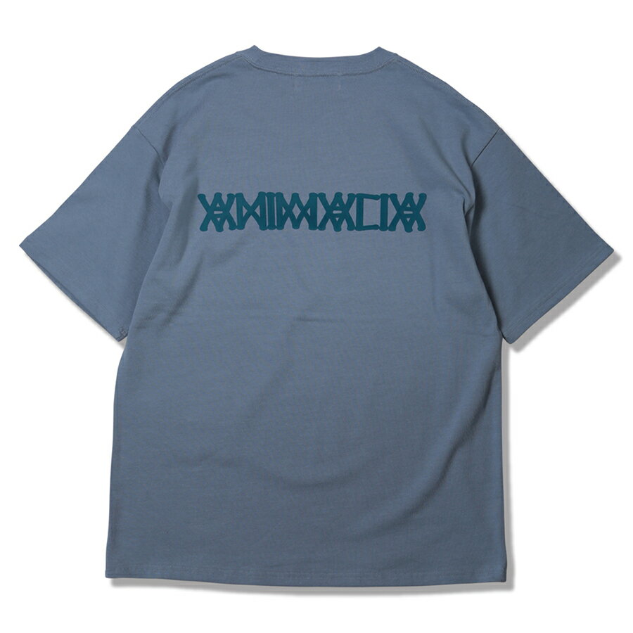 y ANIMALIA / HEAVY S/S TEE-CUBE PRINT LOGO / SMOKY BLUE z@Aj}A@TVc@TVc@wr[IX@X[L[u[@u[@@݃J[@