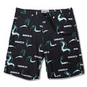 【 ANIMALIA / SWAGGER SHORTS - / BLACK × SKUNK 】　アニマリア　ショーツ ショートパンツ　総柄　ブラック　黒　送料無料