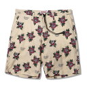 【 ANIMALIA / SWAGGER SHORTS - / BEIGE × ROSE 】　アニマリア　ショーツ ショートパンツ　総柄　ベージュ　送料無料