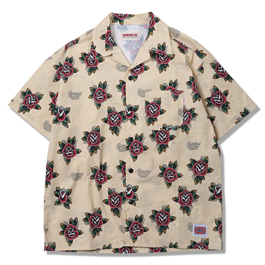 y ANIMALIA / SWAGGER S/S SHIRTS / BEIGE ~ ROSE z@Aj}A@Vc@Vc@J݃Vc@@x[W@