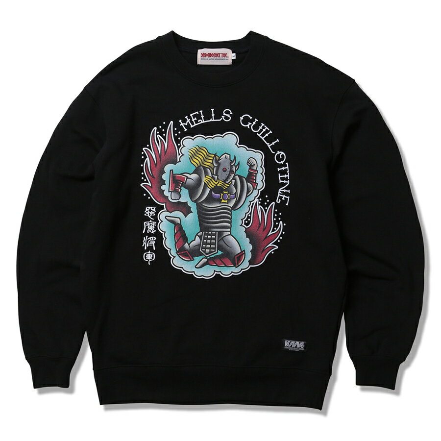 y ANIMALIA / HELL GUILLOTINE CREW NECK SWEAT / BLACK z@Aj}A@L}@R@N[lbN@g[i[@XEFbg@ubN@@