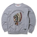 【 ANIMALIA / GERONIMO CREW NECK SWEAT / GRAY 】 アニマリア キン肉マン ジェロニモ クルーネック トレーナー スウェット グレー 灰色 送料無料