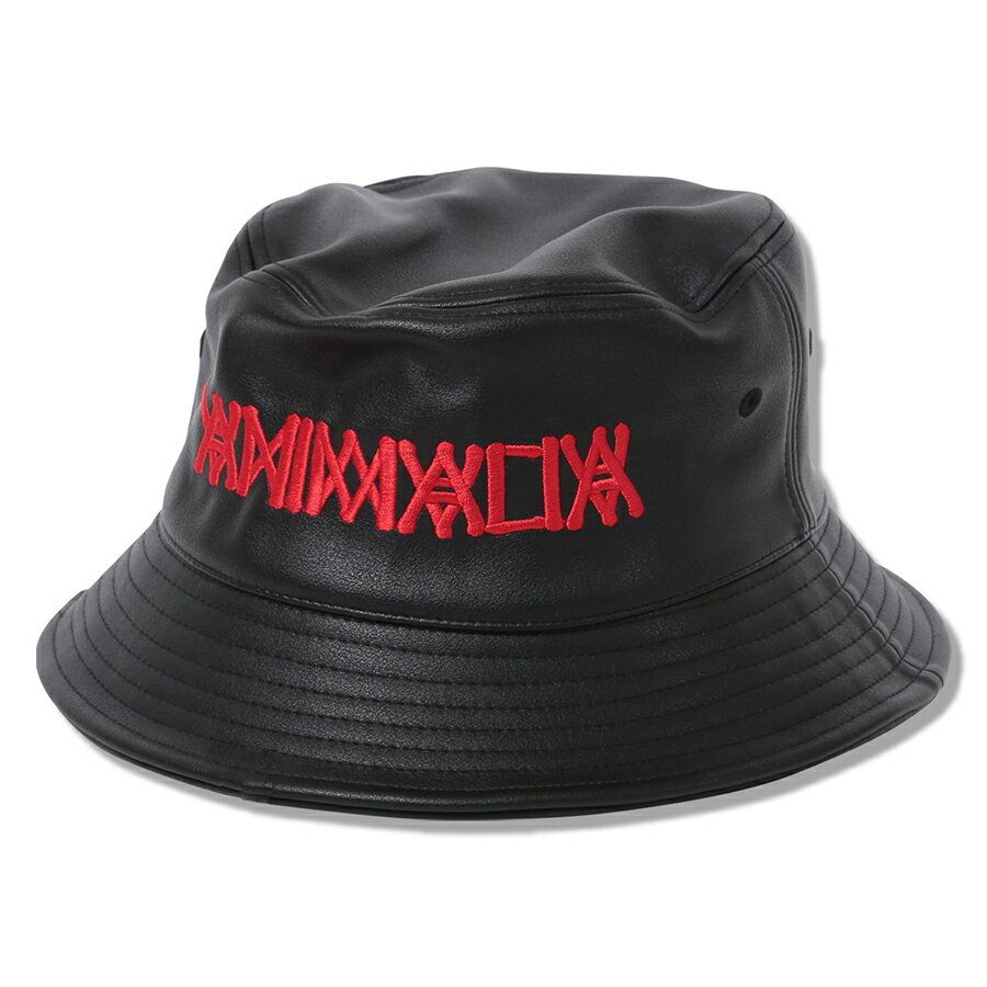 y ANIMALIA / PU LEATHER BUCKET HAT / BLACK x RED z@Aj}A@nbg@oPbgnbg@oPn@ubN@@