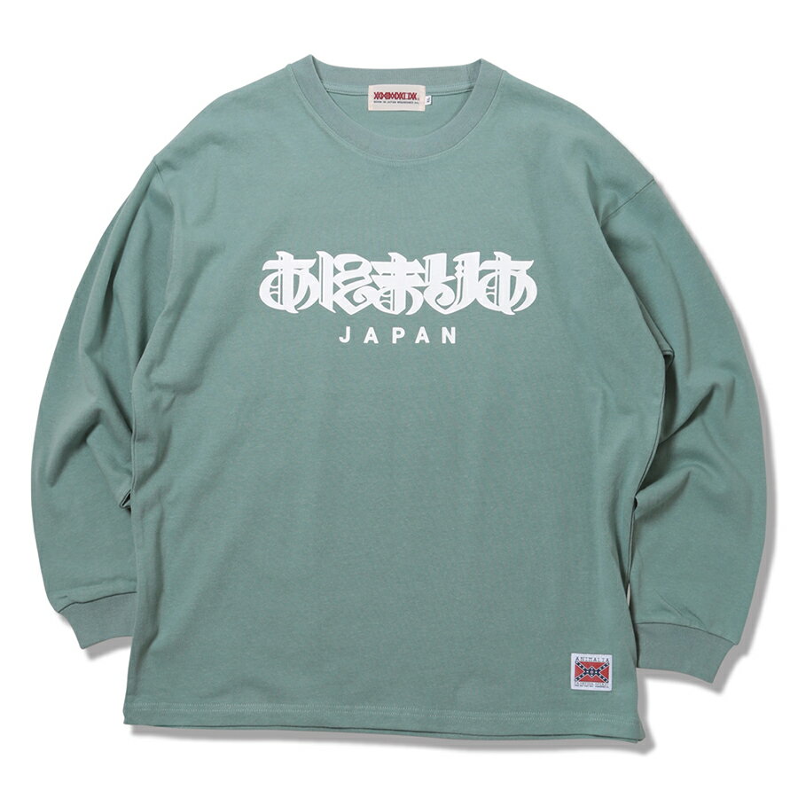 y ANIMALIA / HEAVY L/S Tee - JP Script - / SMOKY GREEN z@Aj}A@TVc@T@wr[IX@X[L[O[@O[@΁@݃J[@