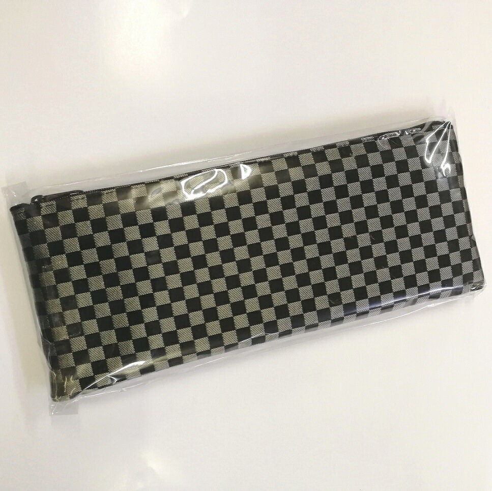 念珠袋　念珠入れ　ポーチ　市松模様　黒