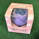 【訳あり商品】蝋燭/ローソク/キャンドル【東海製蠟】蓮型ローソク 明りつぼ(器付)パープル