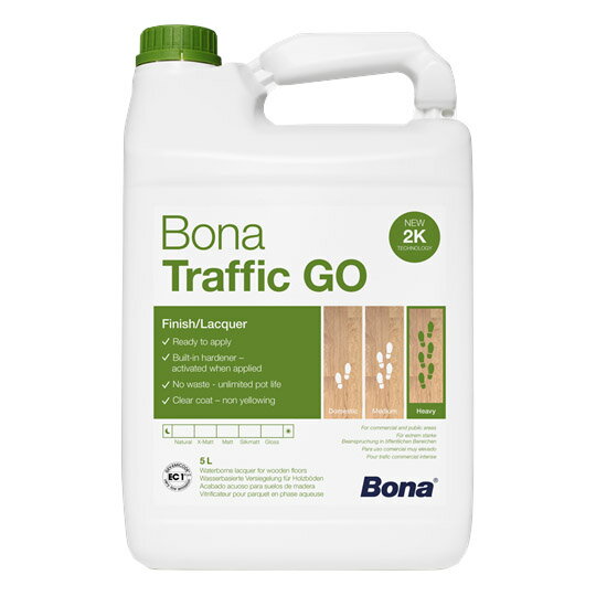 BonaトラフィックGO 5L Bona/フローリング/メンテナンス/耐久性/重歩行現場/自己活性型硬化剤/安全性/健康