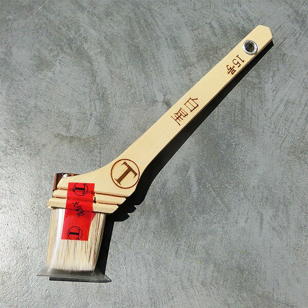 白星 ダメ込み 筋違刷毛 白毛　15号(40ミリ)　白星/しろぼし/筋違刷毛/銅巻/大塚刷毛/刷毛/合成樹脂刷..