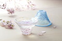 *【在庫限り】招福杯 桜富士 冷酒杯揃え(淡桜・晴桜)【日本製 ハンドメイド ガラス製】/食器/ss