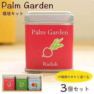 栽培キット3個セット【栽培セット】Palm Garden(パームガーデン)父の日 ミニトマト イチゴ かわいい おしゃれ プレゼント 夏休み 自由研究