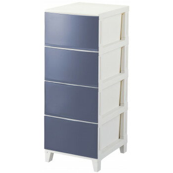 ルームス　シェード　4段チェスト　(組立式)　RSD-S344　SNV・サンドネイビー 【代引き・同梱不可】