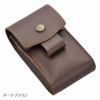 レザータバコケース(日本製)　ダークブラウン 【代引き・同梱不可】