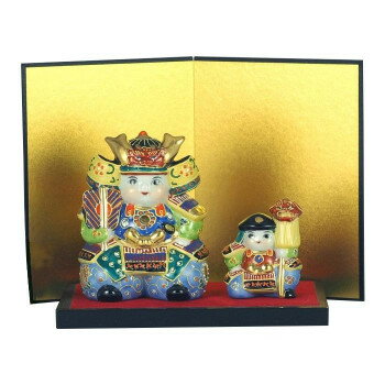 九谷焼 4.5号武者人形揃 盛 N187-08 【代引き・同梱不可】