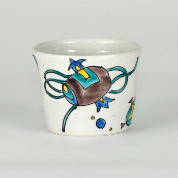 九谷焼 えくぼ猪口 宝文 N145-09 【代引き・同梱不可】