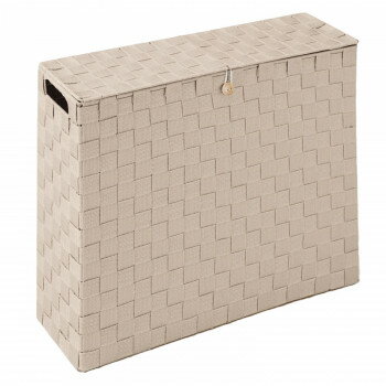 目隠し収納スリムボックス　アイボリー 【代引き・同梱不可】