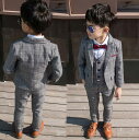 【送料無料】キッズスーツ 男の子 スーツ フォーマルスーツ 子供スーツ 3点セット ジャケット+パンツ+蝶結び セットアップ スーツ 子供 入学式 卒園式 卒業式 子ども用スーツ ジュニア スーツ イギリス風 上下セット 男の子スーツ 結婚式 七五三 誕生日 発表会 日常