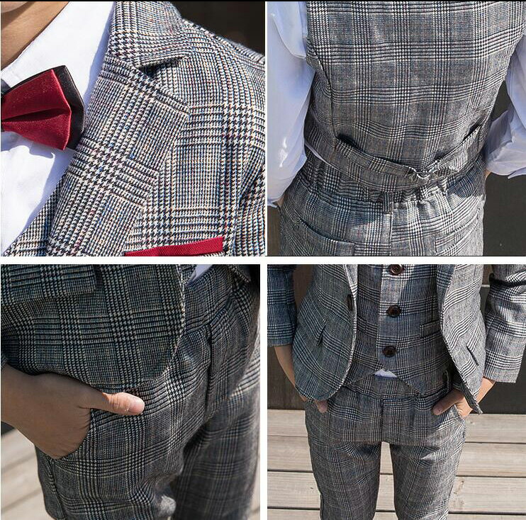 【送料無料】スーツ 子供 入学式 卒園式 卒業式 子ども用スーツ ジュニア 上下セット 男の子スーツ キッズスーツ 男の子 スーツ フォーマルスーツ 子供スーツ 4点セット ジャケット+パンツ+シャツ/ベスト+蝶結び セットアップ スーツ 結婚式 七五三 誕生日 発表会