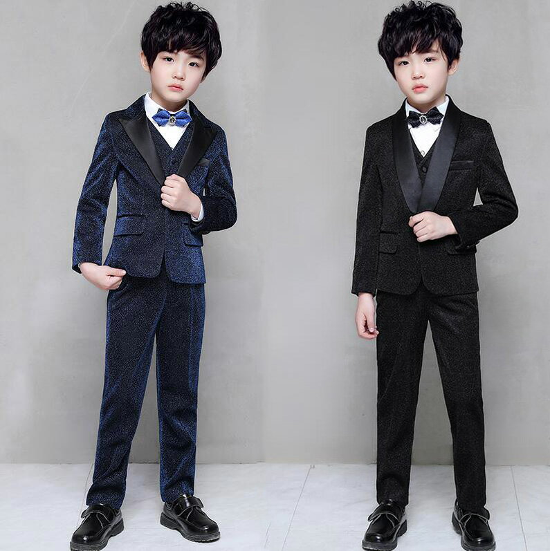 Rakuten - 【送料無料】子供服 韓国風 男の子用スーツ キッズスーツ 結婚式 七五三 ベビースーツ スーツセット 子供スーツ フォーマル 入園スーツ 入学式 卒業式 発表会スーツ タキシード 誕生日スーツ ベビー服 上下セット 男の子スーツ こどもスーツ 紳士服 110-170cm おしゃれ