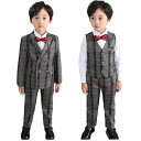 【送料無料】ベビー服 上下セット 子供服 男の子スーツ ブレザー 入学 入園スーツ 結婚式スーツ ベビースーツ キッズスーツ 男の子 スーツ 子供スーツ こどもスーツ フォーマルスーツ 卒業式 七五三 発表会 パーティー 5点セット ジャケット+ベスト+パンツ+蝶結び+コサージュ