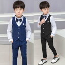 【送料無料】子供服スーツ ベストスーツ 4点セット ベスト+パンツ+シャツ+蝶結び スーツ キッズ 男の子スーツ 新作 上下セット 礼服 フォーマルスーツ 誕生日 結婚式 紳士服 おしゃれ ベビー服 セットアップ 子供 スーツ 七五三 卒園式 卒業式 入学式 入園式 発表会 春夏秋