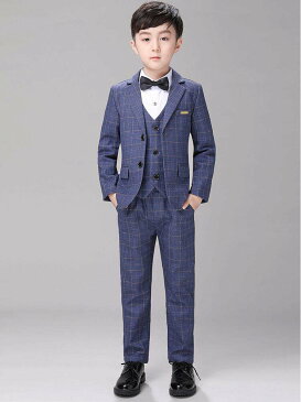【送料無料】男の子スーツ フォーマルスーツ 5点セット チェック柄 紳士服 おしゃれ ベビー スーツ 子ども用スーツ 子供服 タキシード 入学式 卒業スーツ 結婚式 発表会 子供スーツ キッズ 小学校 七五三 セットアップ 誕生日 入園式 卒園式 お受験 90-150cm 秋冬