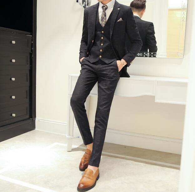 【送料無料】メンズスーツセット スーツ 上下セット 2点セット シングスーツ ジャケット+パンツ ビジネススーツ セットアップ 韓国風 フォーマルスーツ 着痩せ 制服 長袖 入社 オフィス 通勤 入学式 卒業式 結婚式スーツ 二次会 披露宴 忘年会 紳士服 スーツ 男性用