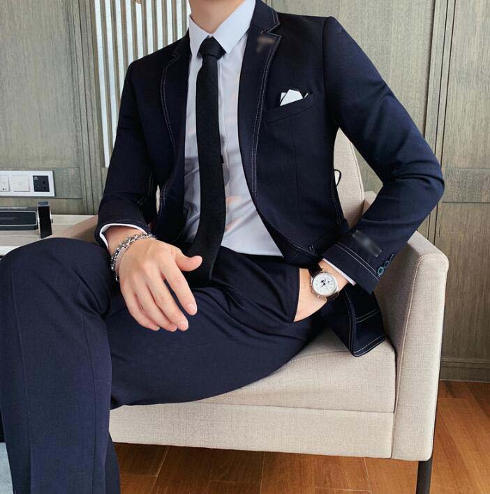 【送料無料】メンズスーツ シングルスーツ 2点セット ジャケット+パンツ スーツセット メンズ ビジネススーツ フォーマルスーツ 通勤 卒業式スーツ 成人式 韓国風 カジュアル セットアップ 大きいサイズ M-3XL 結婚式スーツ 披露宴 二次会 忘年会 パーティー