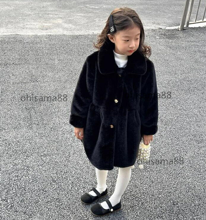 Rakuten - 【送料無料】ファーコート 女の子 冬服 防寒服 キッズ服 通園 通学 キッズコート ふわふわ コート 子供 ジャケット もこもこ 暖かい ファーコート 韓国風 毛皮コート 上着 子供コート 可愛い アウター 厚手 七五三 入学式 卒業式 お出かけ 大きいサイズ