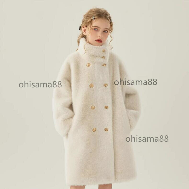 【送料無料】冬服 もこもこ ファーコート キッズ 子供服 コート 子供 ボアコート 中綿 ふわふわ 女の子 可愛い キッズコート ジャケット ロングコート ジュニア アウター 厚手コート 通園 通学 無地 暖かい 防寒服 韓国風 七五三 入学式 卒業式 暖かい上着のサムネイル